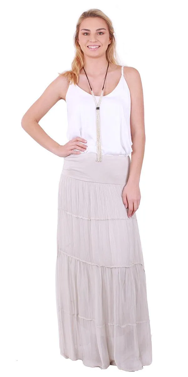 Solima Long Tiered Skirt