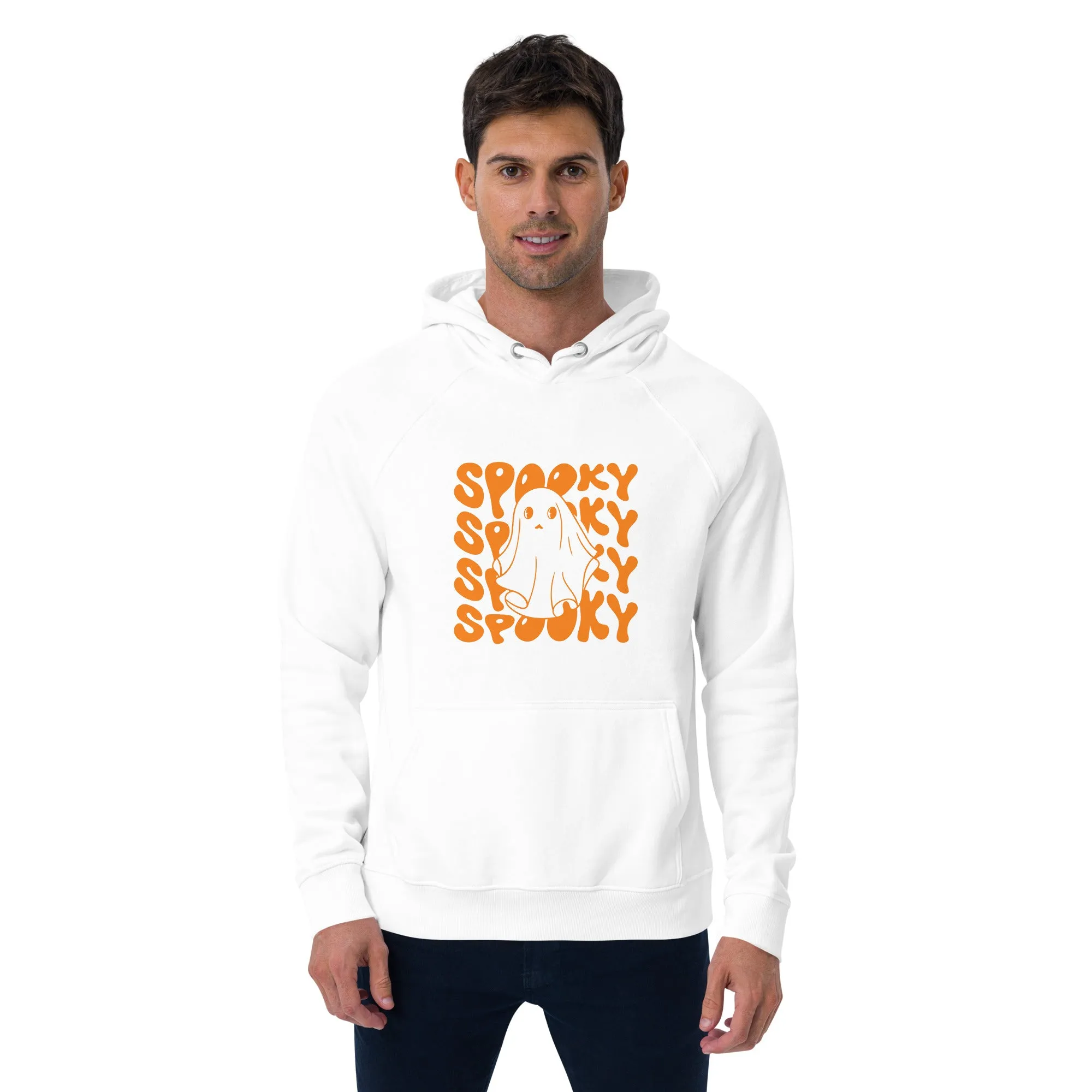 Spooky Halloween Graphic Men Eco Raglan Hoodie