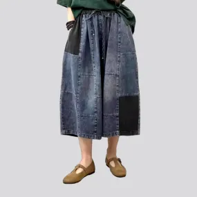 Street culottes women's denim pants