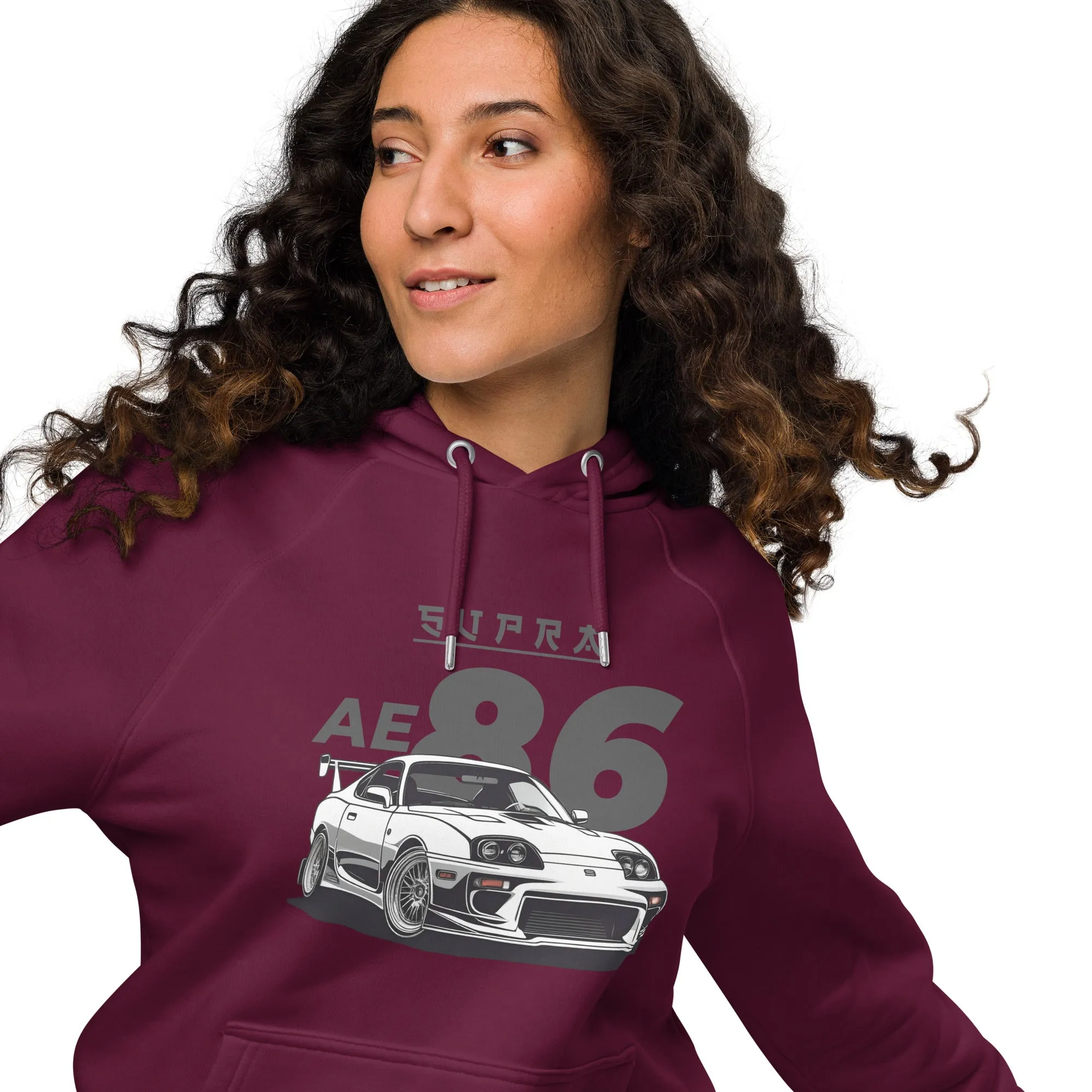 Supraa AE 86 Vintage Graphic Women Eco Raglan Hoodie