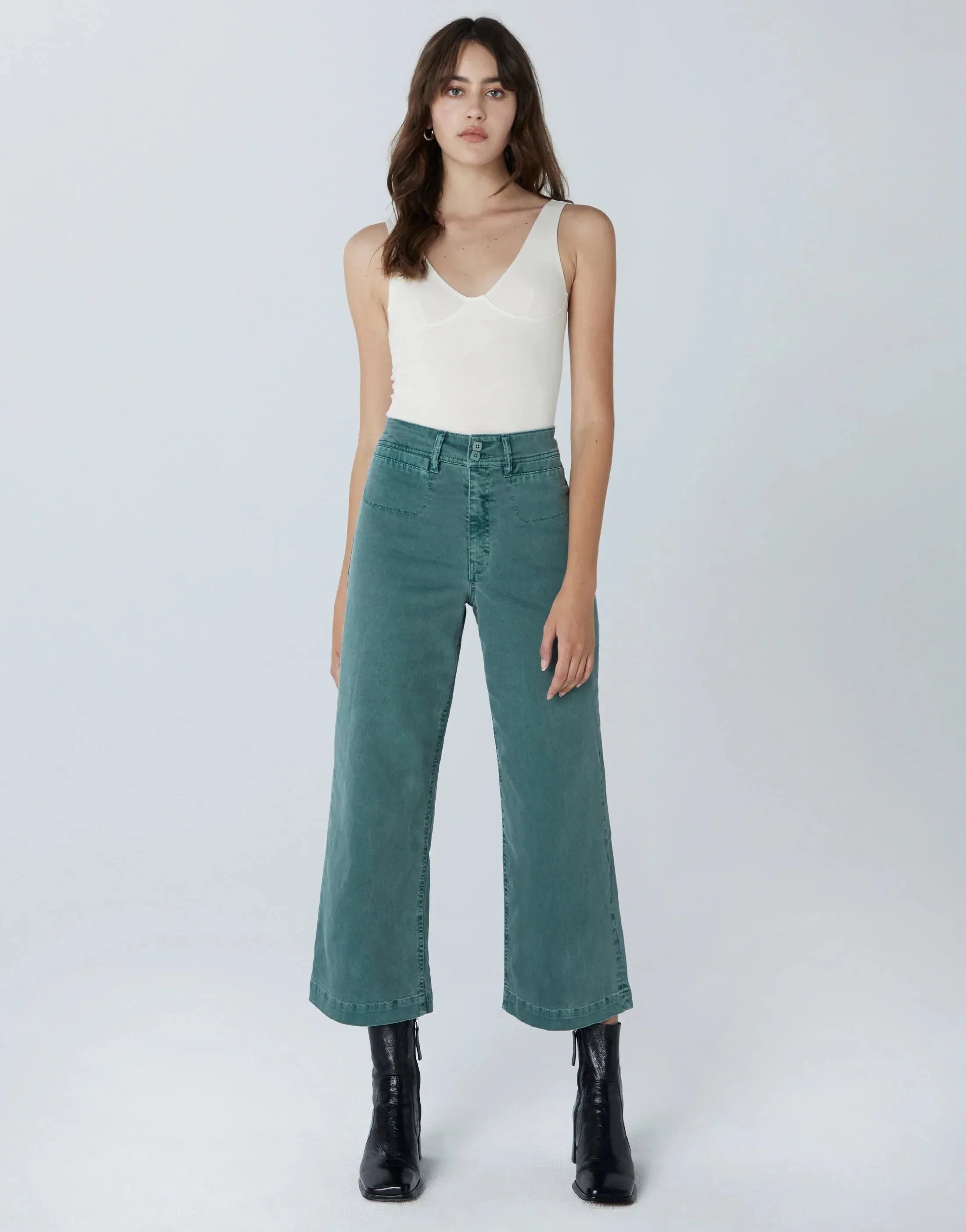 The Gemma High Waist Mod Sailor - Seawater