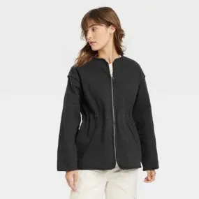 Universal Thread Women's Cotton Twill Jacket with Decorative Quilting