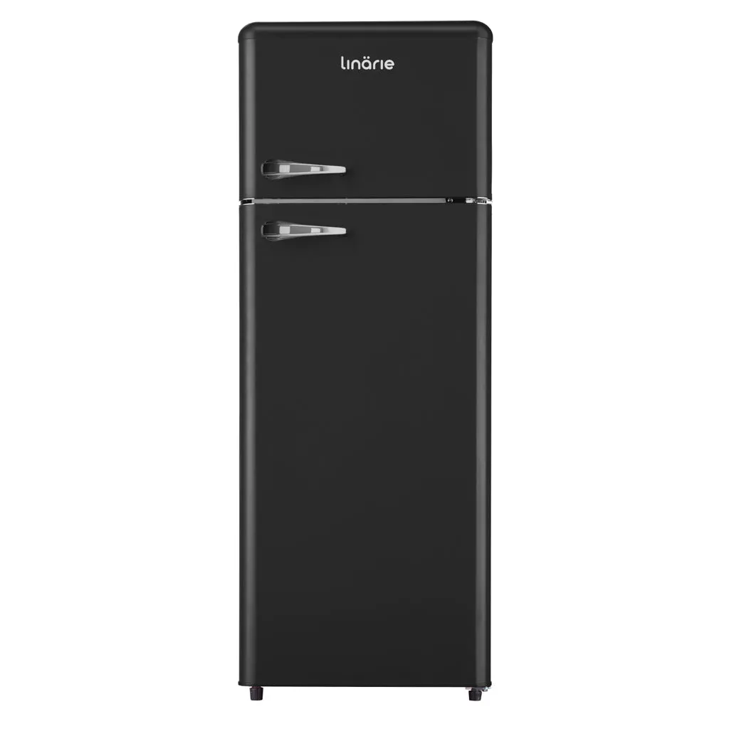 Valloire 209L Black Retro Top Mount Fridge LK200DDBLACK