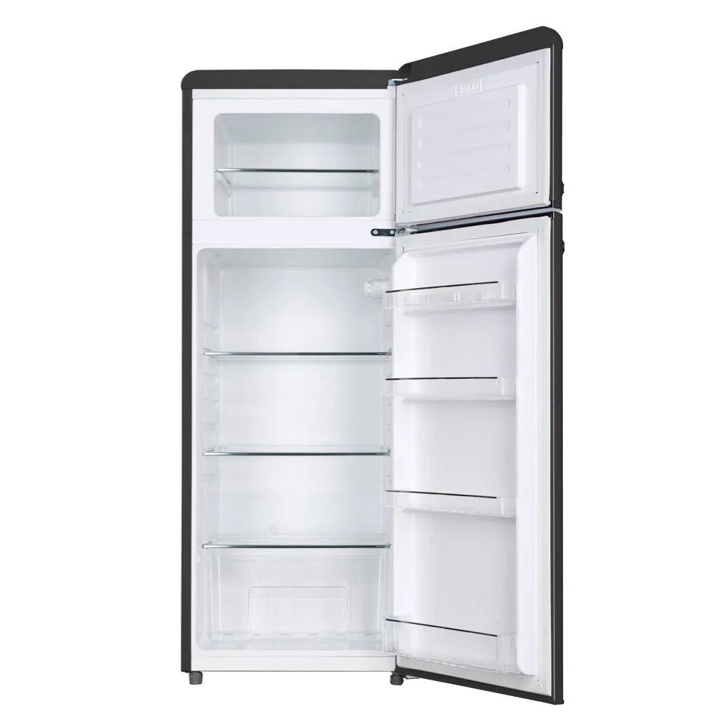 Valloire 209L Black Retro Top Mount Fridge LK200DDBLACK