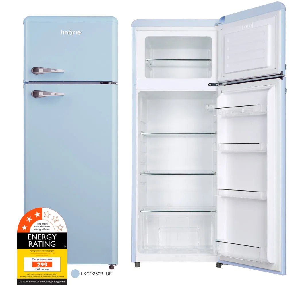 Valloire 209L Blue Retro Top Mount Fridge LK200DDBLUE