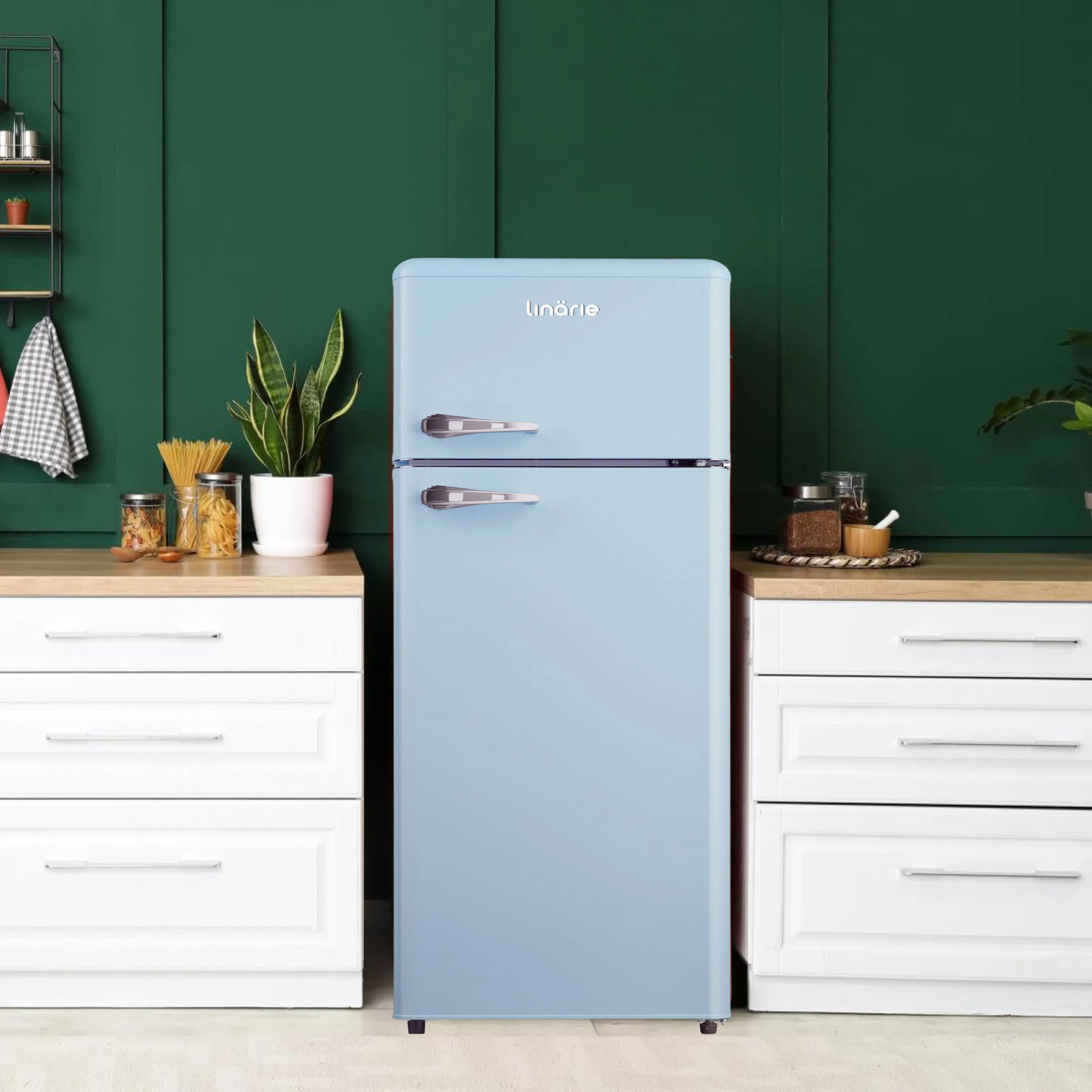 Valloire 209L Blue Retro Top Mount Fridge LK200DDBLUE