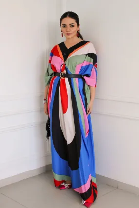 Vibrant hues Kaftan Dress