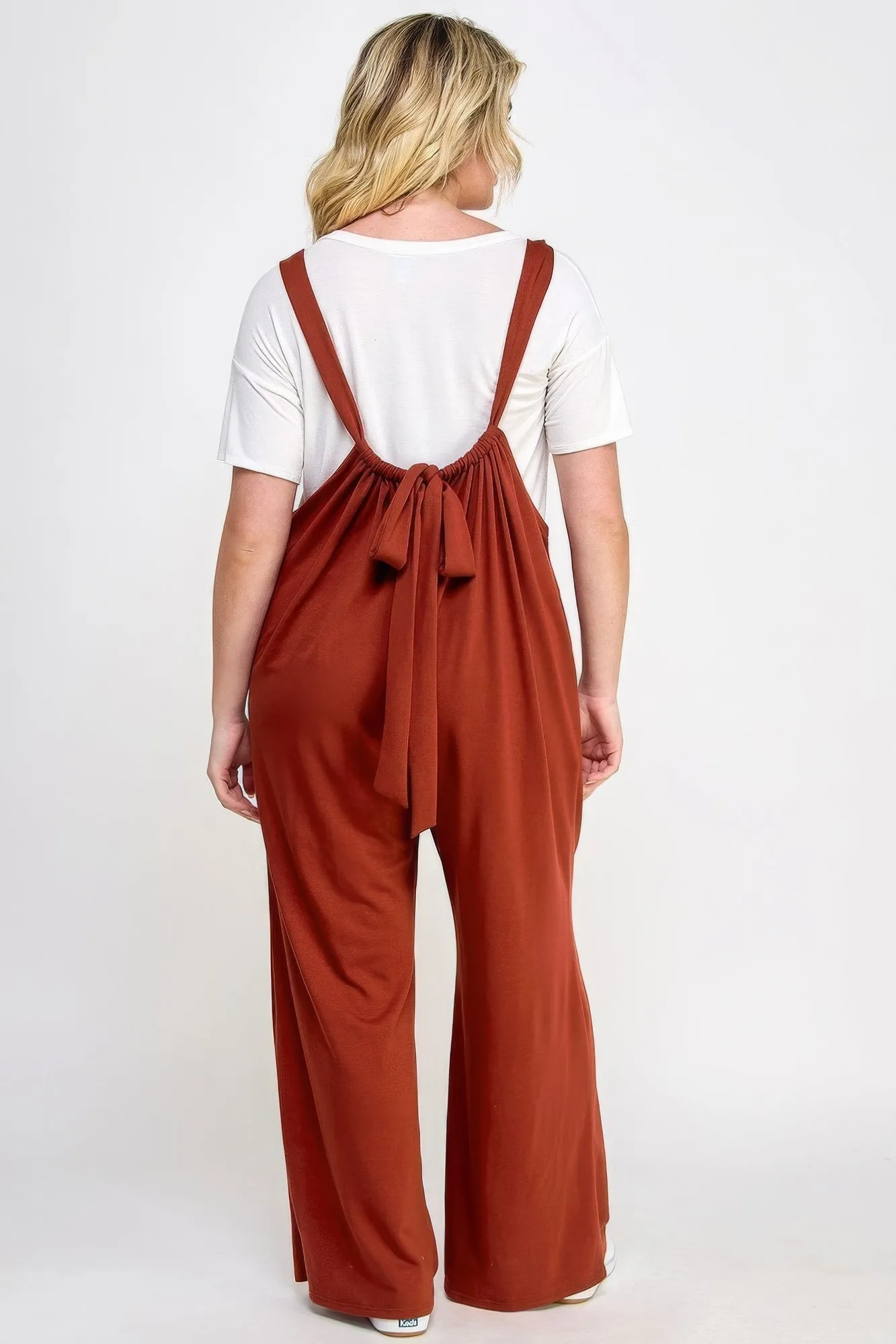 Voluptuous ( ) French Terry Wide Leg Women's Plus Size Overalls Jumpsuit