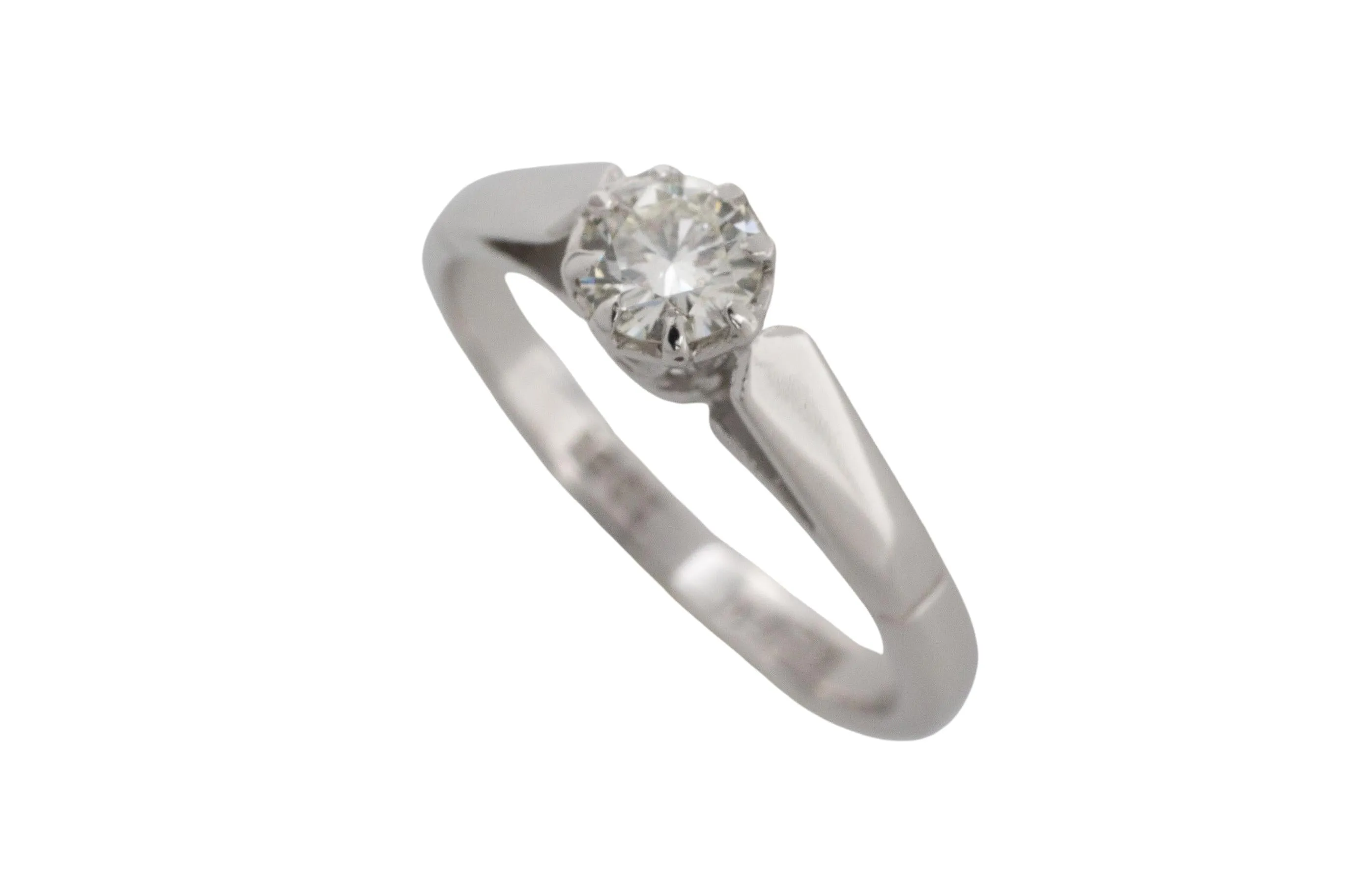 White gold diamond solitaire ring