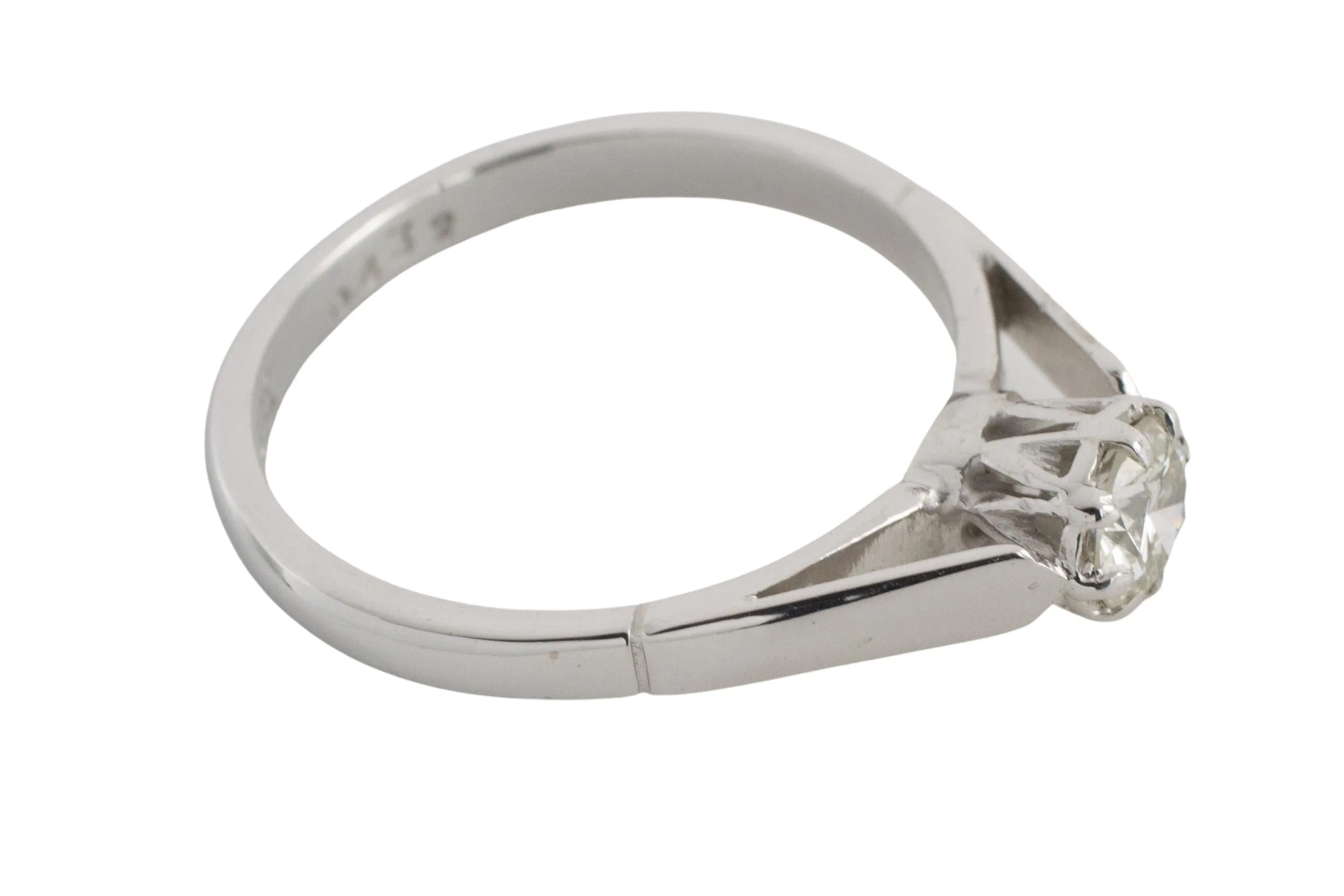 White gold diamond solitaire ring