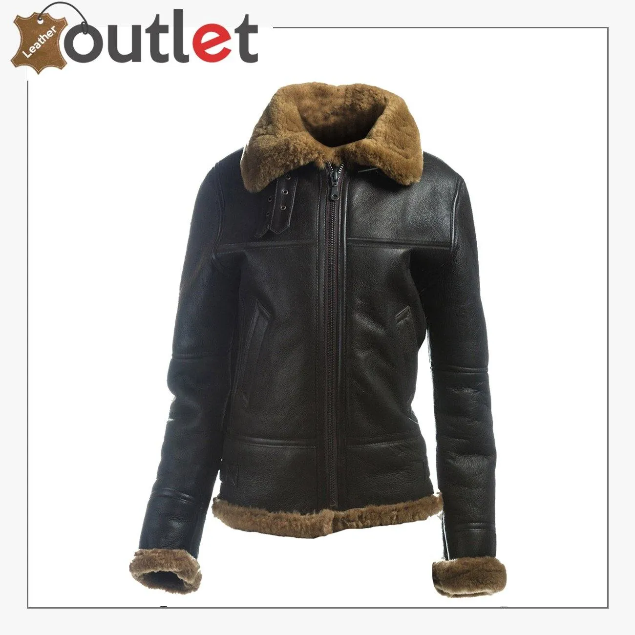 Women B3 Bomber Shearling Leather Jacket