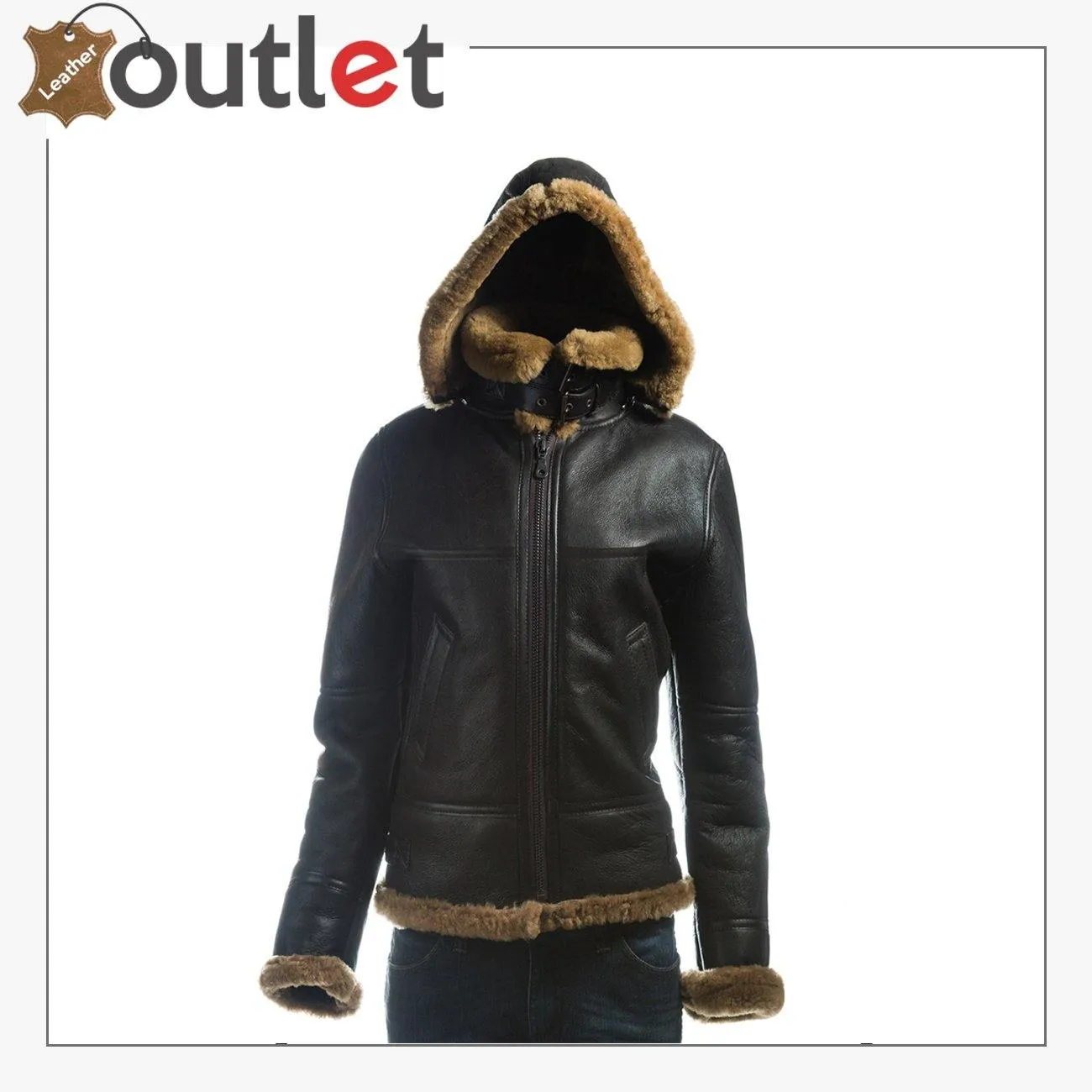 Women B3 Bomber Shearling Leather Jacket