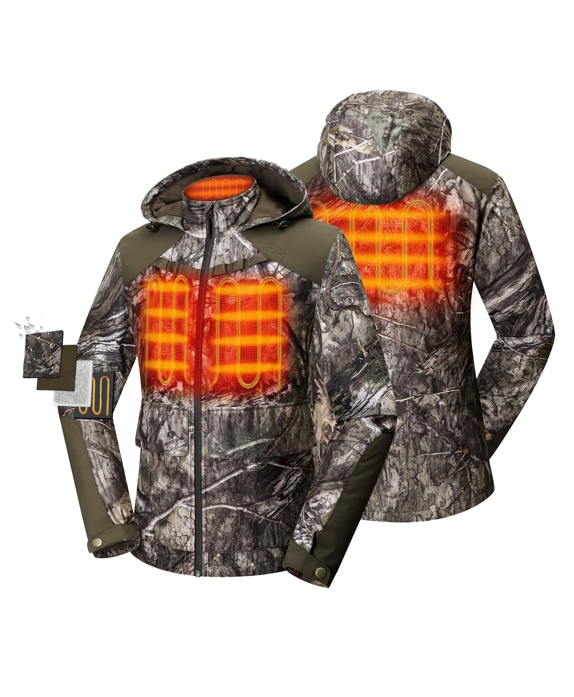 Women's Heated Hunting Jacket - Camouflage, Mossy Oak® Country DNA (Apparel Only)