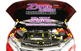 ZSPEC "Stage 3" Dress Up Bolts® Fastener Kit for '19  Chevy Blazer C1, Stainless & Billet